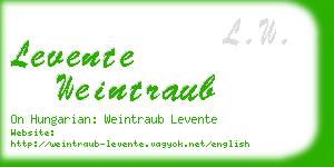 levente weintraub business card